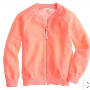 J Crew Cuts Girls Bomber Sweater